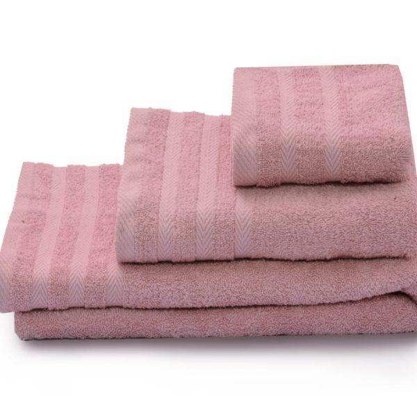 Gosmart Home Πετσέτες Σετ 3τμχ Μονόχρωμες Ροζ 500γρ./τ.μ. - Go Smart Home
