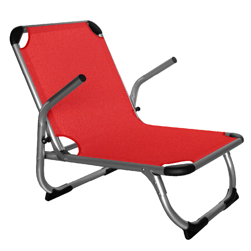 Go Smart Home Καρέκλα Παραλίας Βαρέως Τύπου Αλουμινίου 70x55x67εκ Κόκκινο -  Go Smart Home
