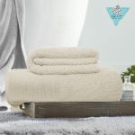 Go Smart Σετ Πετσέτες 2τμχ 75χ160/50χ90 Extra Line 450γρ/τμ Εκρού-Λευκό