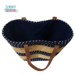 Gosmart Home Τσάντα Θαλάσσης 46x27cm Summer Fashion Μπεζ-Μπλε σκούρο - Image 2