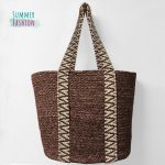 Gosmart Home Τσάντα Θαλάσσης 46x32cm Summer Fashion Καφέ