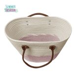 Gosmart Home Τσάντα Θαλάσσης 47x27cm Summer Fashion Ροζ-Λευκό - Image 3