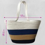 Gosmart Home Τσάντα Θαλάσσης 55x28,50cm Summer Fashion Λευκό-Μπλε-Μπεζ-Μαύρο - Image 2