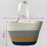 Gosmart Home Τσάντα Θαλάσσης 55x28,50cm Summer Fashion Λευκό-Γκρι-Μπεζ-Μπλε - Image 2