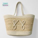 Gosmart Home Τσάντα Θαλάσσης 45x24,50cm Summer Fashion Λευκό-Μπεζ