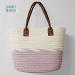 Gosmart Home Τσάντα Θαλάσσης 47x27cm Summer Fashion Ροζ-Λευκό