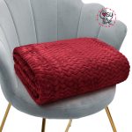 Cosy Life Κουβέρτα Υπέρδιπλη 215x230 Coral Βελουτέ Zic Zac Super soft Κόκκινο