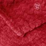 Cosy Life Κουβέρτα Υπέρδιπλη 215x230 Coral Βελουτέ Zic Zac Super soft Κόκκινο - Image 2