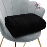 Cosy Life Κουβέρτα Υπέρδιπλη 215x230 Coral Βελουτέ Zic Zac Super soft Μαύρο