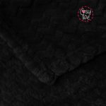 Cosy Life Κουβέρτα Υπέρδιπλη 215x230 Coral Βελουτέ Zic Zac Super soft Μαύρο - Image 2