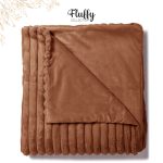 Cosy Life Κουβέρτα Mink(Οικολογικη Γουνα)Limited edition 3,5kg Υπέρδιπλη 220x240 Coral-Flannel Βελουτέ Καφέ ταμπά - Image 2