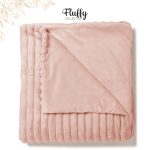 Cosy Life Κουβέρτα Mink(Οικολογικη Γουνα)Limited edition 3,5kg Υπέρδιπλη 220x240 Coral-Flannel Βελουτέ Σομόν - Image 2