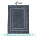 Cosy Life 650gr 100% Bαμβακερό Πατάκι Μπάνιου Soft Line 50x70 Γκρι Σκούρο Γεωμετρικό