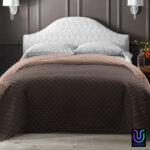 Isadore Lorraine Κουβερλί Δίχρωμο Ultrasonic Ύφασμα 110gsm/Εσωτερική Γέμιση 125gsm Extra Line Μονό 160x240 Καφέ-Μπεζ