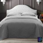 Isadore Lorraine Κουβερλί Δίχρωμο Ultrasonic Ύφασμα 110gsm/Εσωτερική Γέμιση 125gsm Extra Line Μονό 160x240 Γκρι-Γκρι Ανοιχτό
