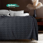 Super προσφορά!Cosy Life Plus Line Γίγας Κουβέρτα Μονή 160x220 Coral Βελουτέ Super soft Ανθρακί