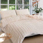 Cosy Life Σετ Παπλωματοθήκη Μονή 160x240+1 Μαξ/κες 50χ70 Γούνα Γίγας Rabbit-Flannel-Coral Εκρού