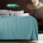 Super προσφορά!Cosy Life Plus Line Γίγας Κουβέρτα Μονή 160x220 Coral Βελουτέ Super soft Πετρόλ