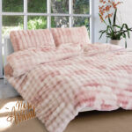 Cosy Life Σετ Παπλωματοθήκη Μονή 160x240+1 Μαξ/κες 50χ70 Γούνα Γίγας Rabbit-Flannel-Coral Ροζ