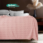 Super προσφορά!Cosy Life Plus Line Γίγας Κουβέρτα Μονή 160x220 Coral Βελουτέ Super soft Σομόν